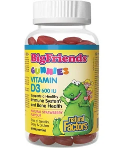 Natural Factors Bigfriends Vitamin D3 600iu  ,60-Bigfriends Βιταμίνη D3 600iu, 60, Natural Factors