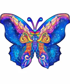 WOODEN PUZZLE JIGSAW ANIMALS BUTTERFLY